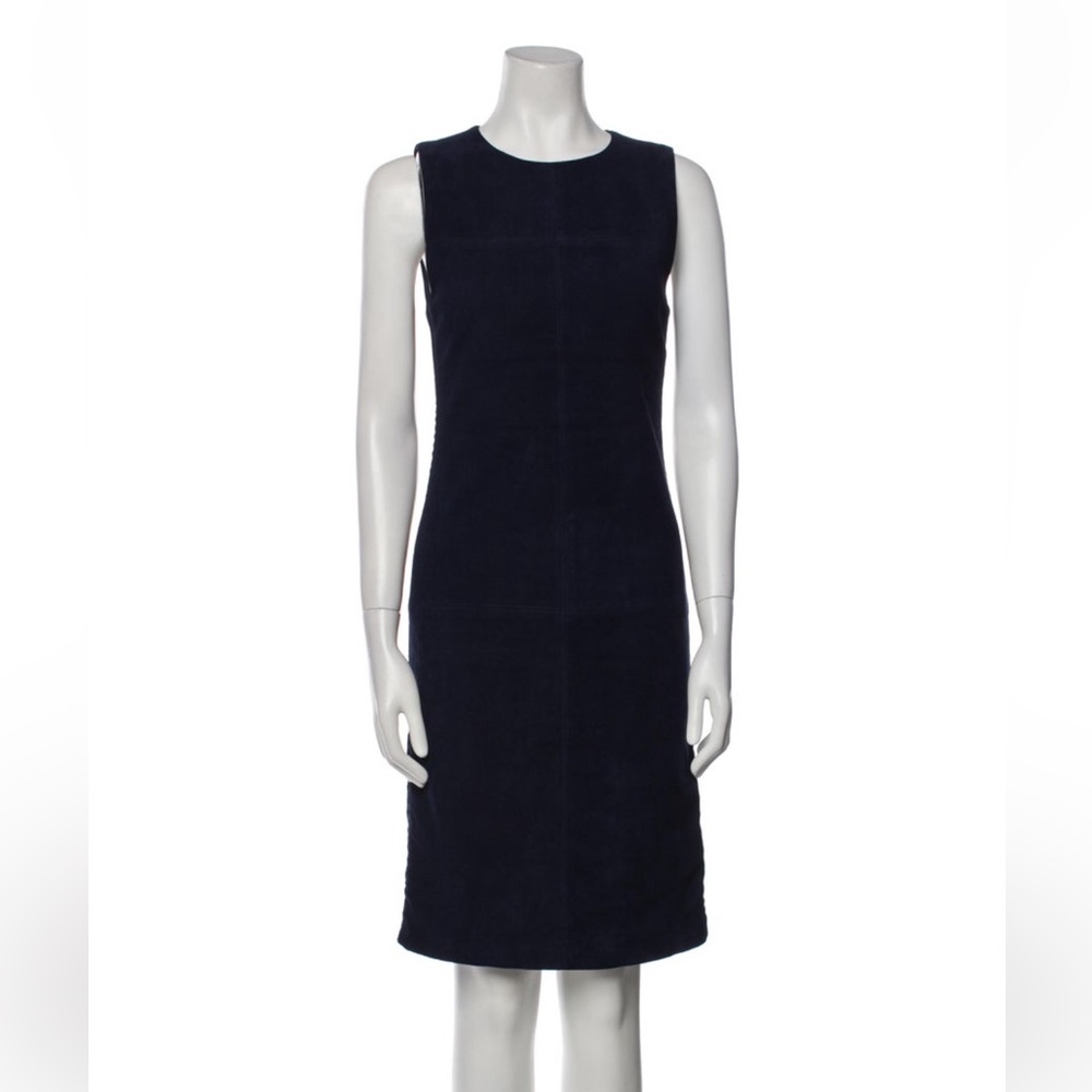 Alice + Olivia Blue Lamb Leather Knee-Length Dress Size 6